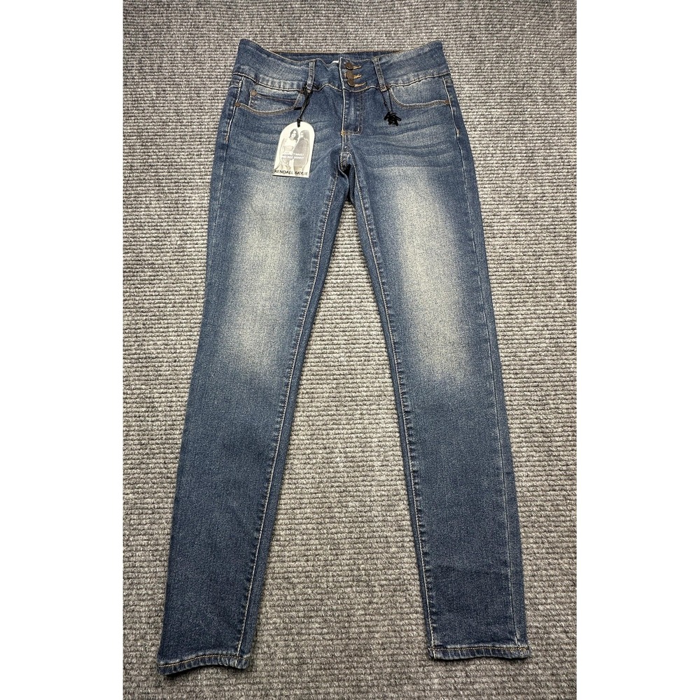 Kendall & Kylie Jeans Juniors 9/10‎ Blue Mid Rise Skinny Stretch Denim 29x28 New